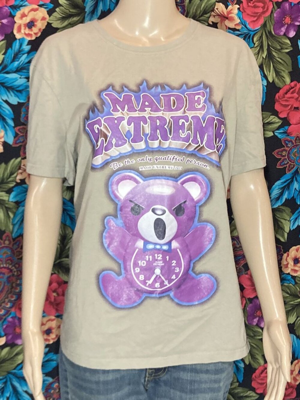 MEN'S TEDDY BEAR CLOCK SHIRT MENS SIZE LARGE